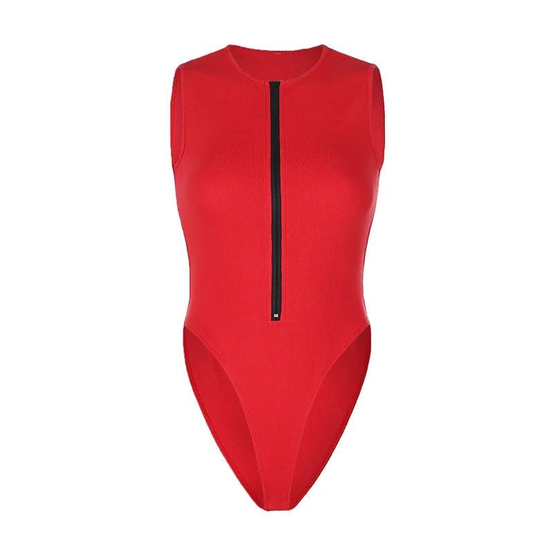 The City Sleek Zip-Front Bodysuit