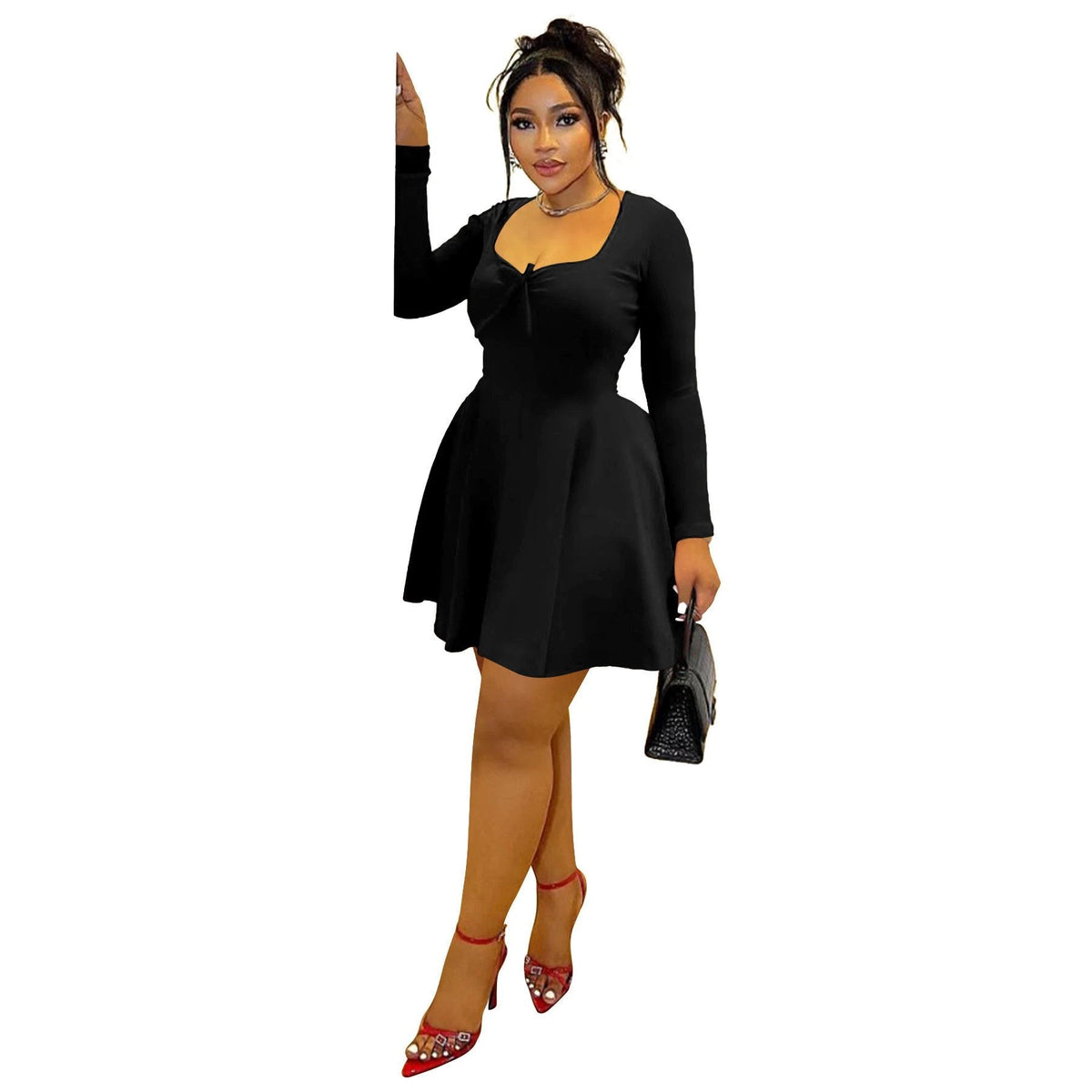 The Poised Romance Long-Sleeve Dress