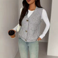 The Café Layer Button-Front Sweater Vest