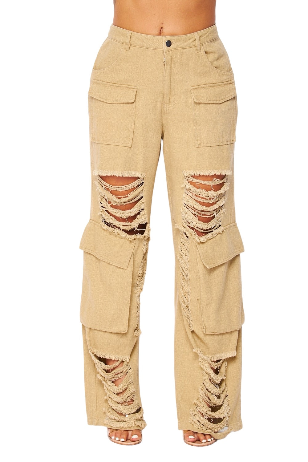 The Off-Duty Distressed Cargo Pants