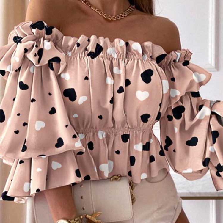 The Garden Social Off-Shoulder Ruffle Blouse
