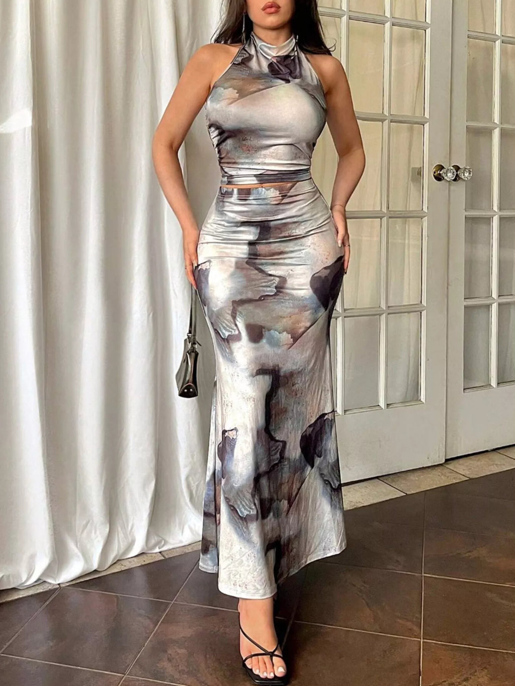 The Sunset Muse Halter & Mermaid Skirt Set