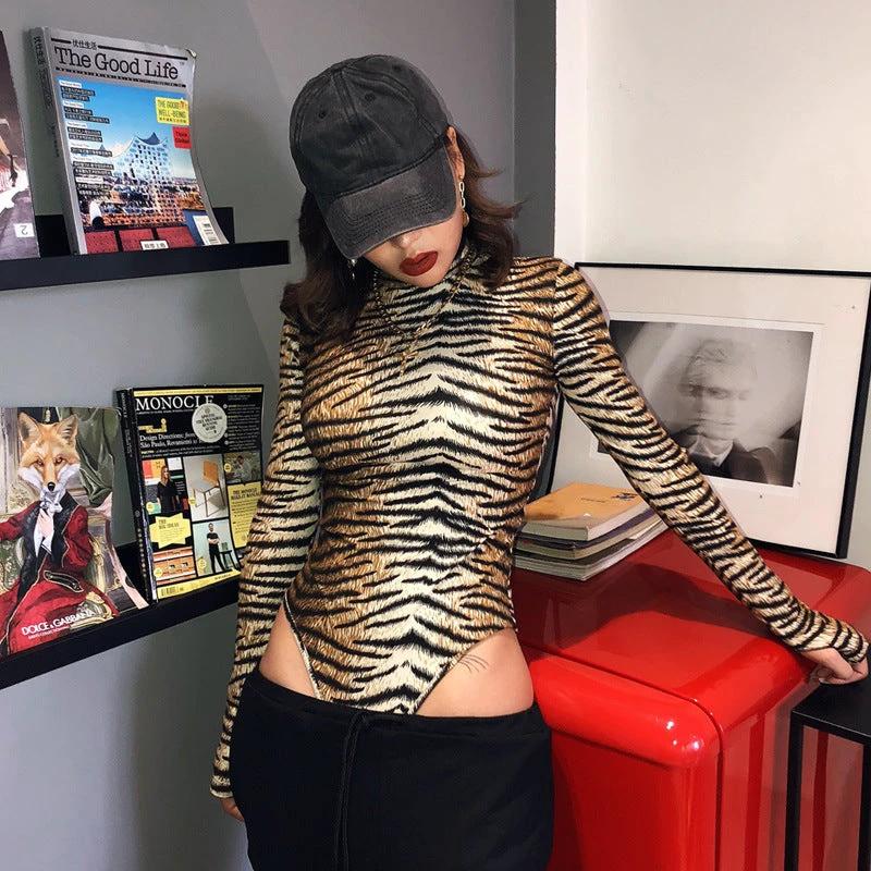 The Tiger Social High-Neck Bodysuit