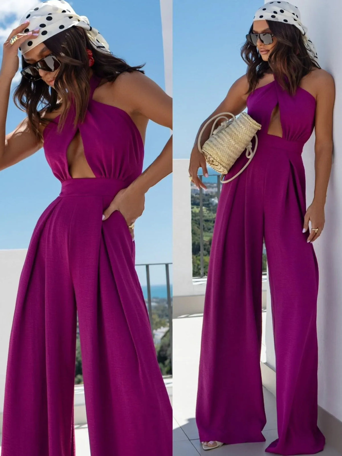 The Riviera Cutout Halter Jumpsuit