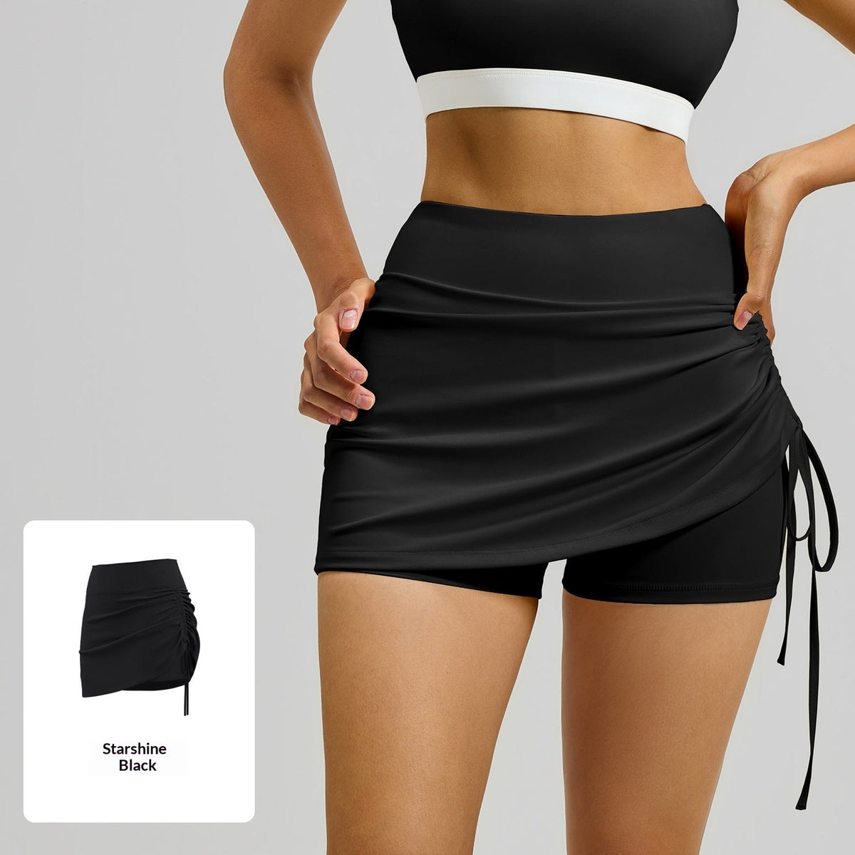 The Court Social High-Waist Ruched Skirt