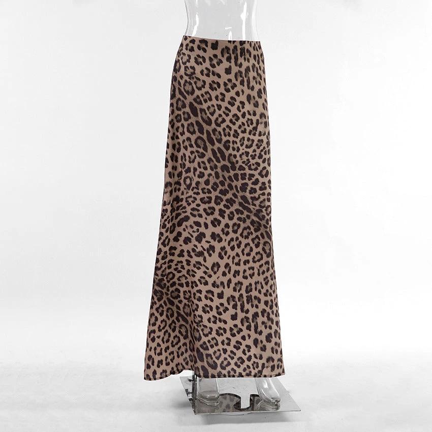 The Wild Elegance Leopard Mermaid Skirt