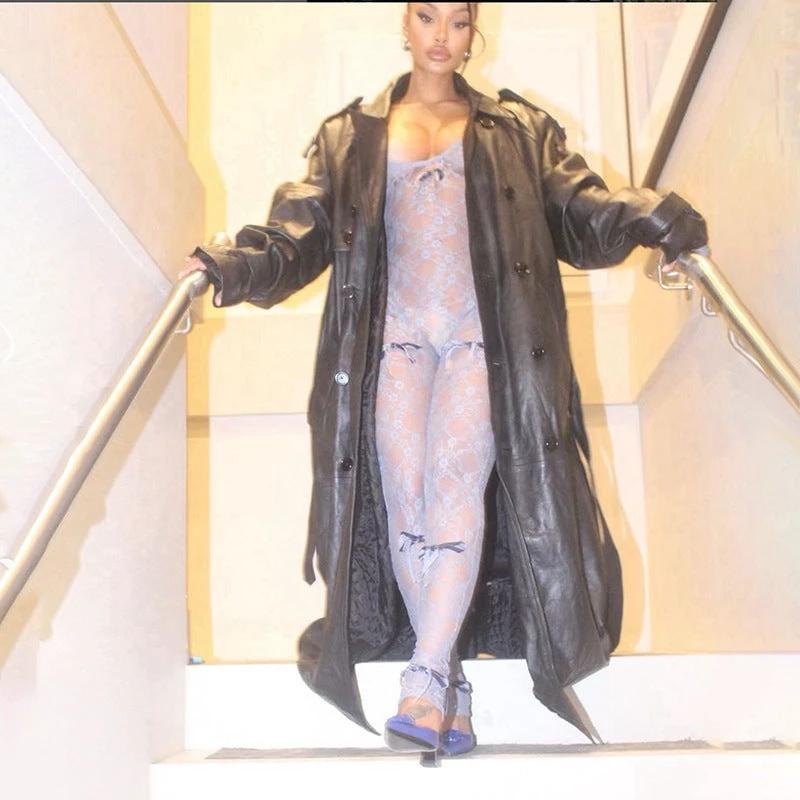 The Bow Romance Sheer Lace Jumpsuit