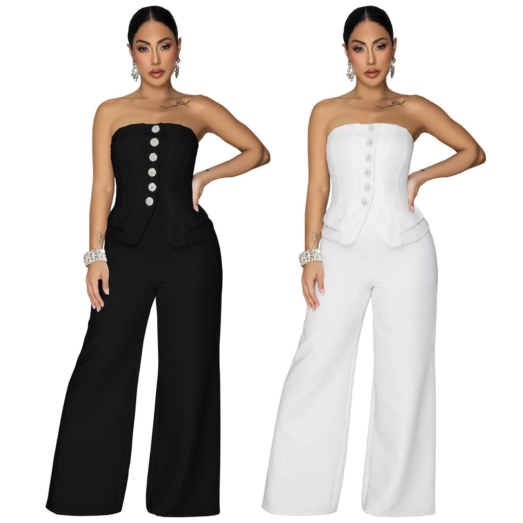 The Uptown Button-Detail Jumpsuit