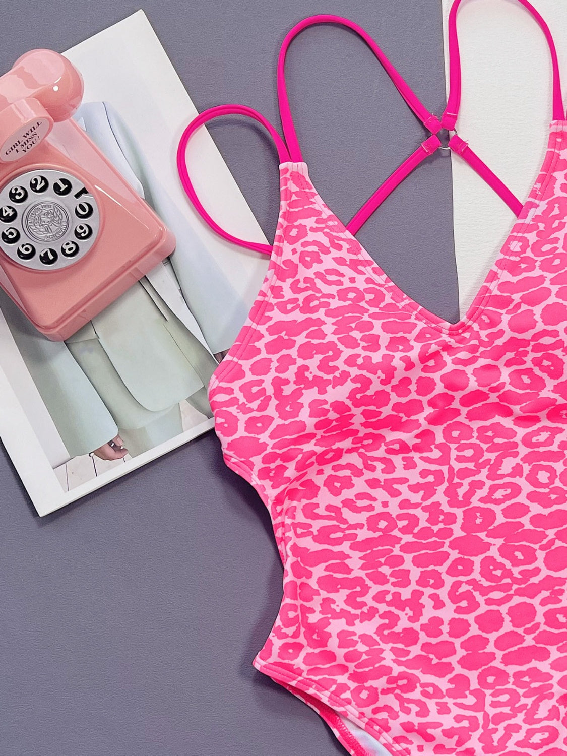 Leopard Print Plunge One-Piece Swimsuit | The Bougie Bar