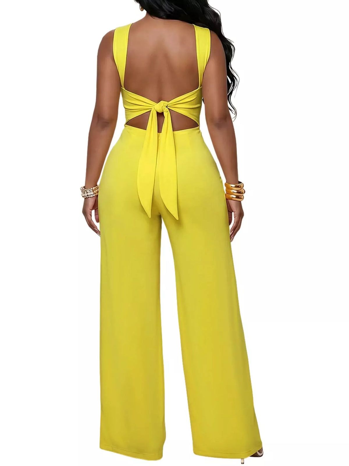 The Golden Hour Twist-Neck Pants Set