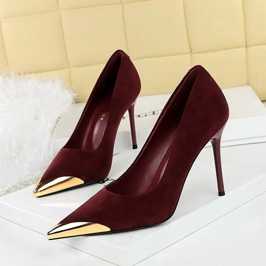 The Gilded Agenda Pointed-Toe Stiletto Pumps