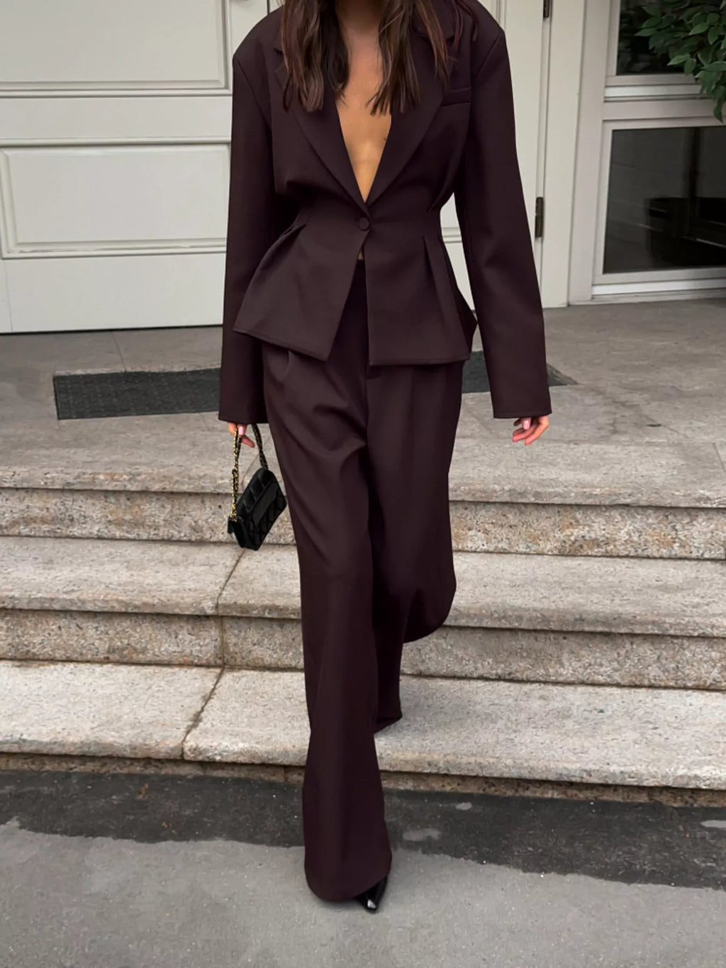 The Espresso Agenda Blazer & Pants Set