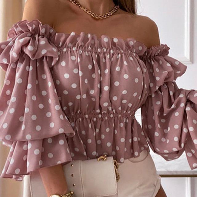 The Garden Social Off-Shoulder Ruffle Blouse