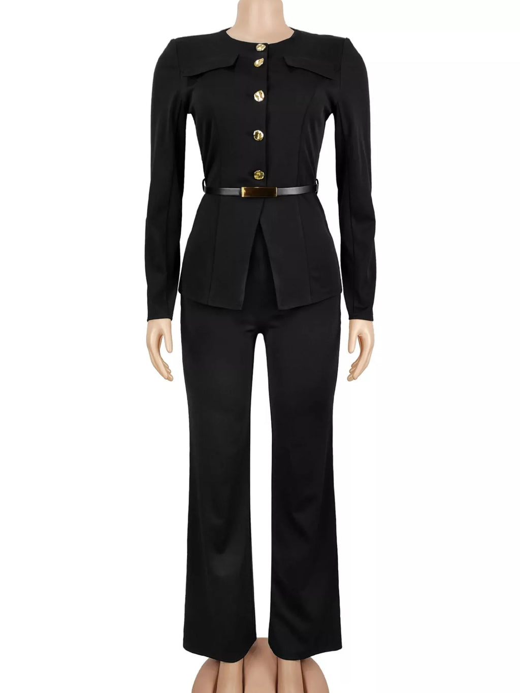 The Executive Hour Button-Front Pants Set