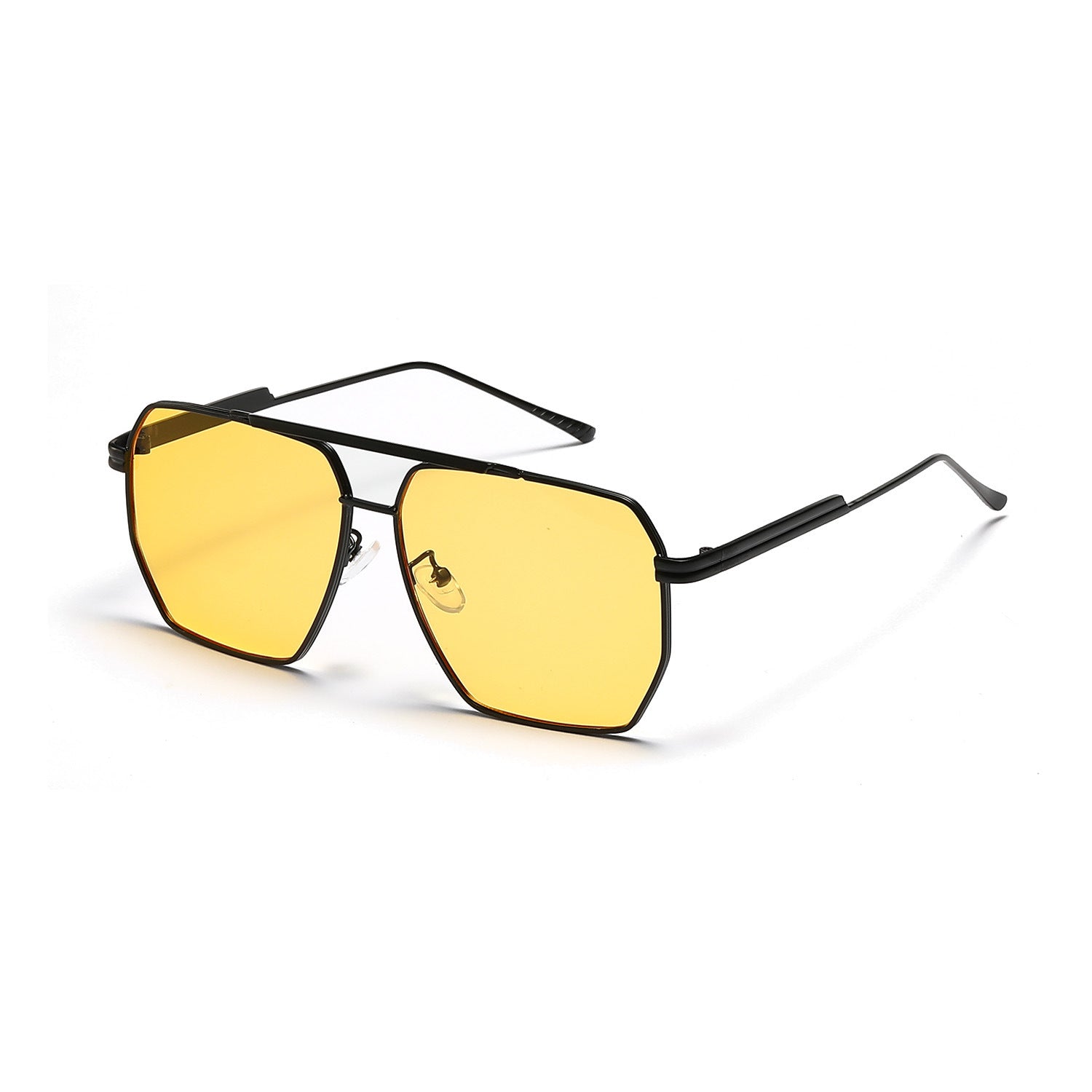 Double Beam Large Frame Sunglasses | Retro UV400 Copper Frame Eyewear