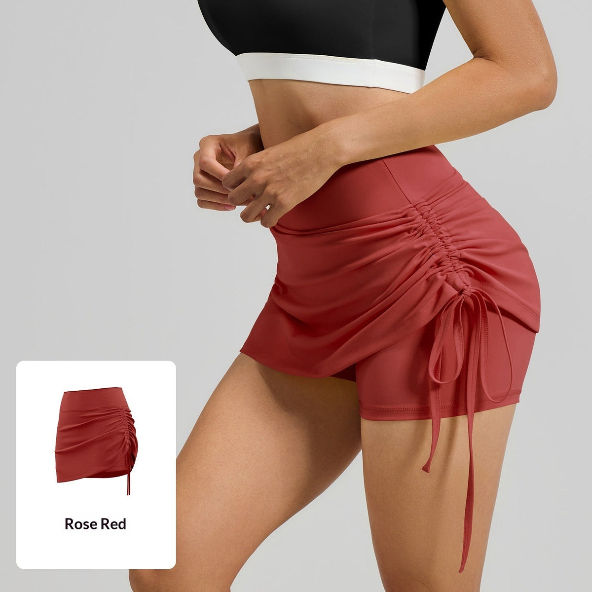 The Court Social High-Waist Ruched Skirt