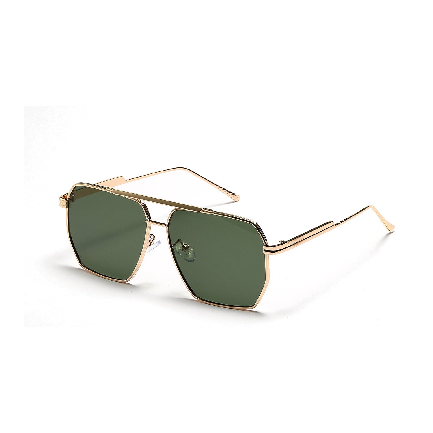 Double Beam Large Frame Sunglasses | Retro UV400 Copper Frame Eyewear