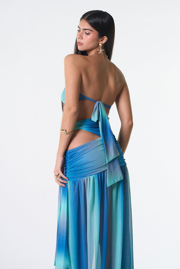 By the Beach Maxi Dress- Turquoise