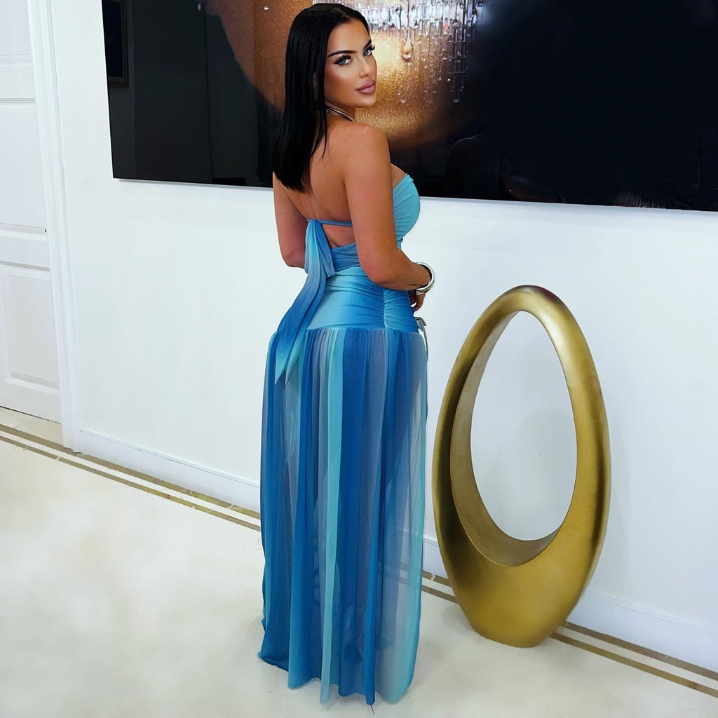 By the Beach Maxi Dress- Turquoise