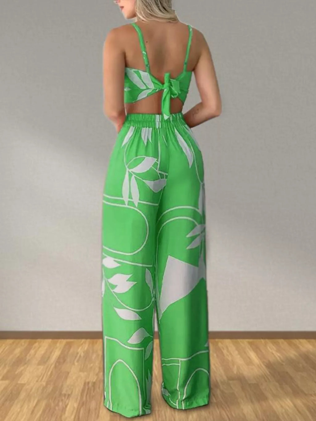 The Tropical Agenda Wide-Leg Pants Set
