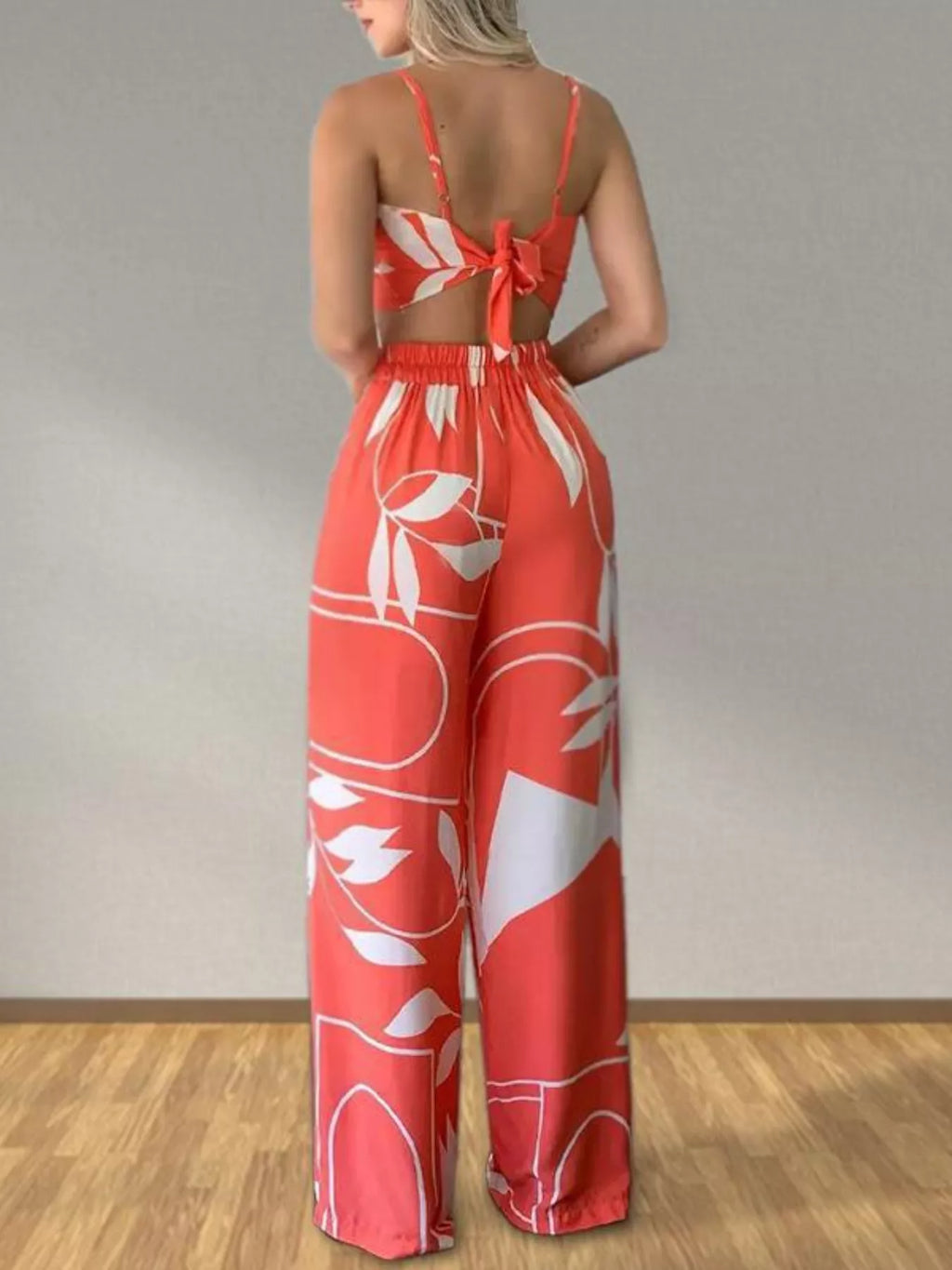 The Tropical Agenda Wide-Leg Pants Set