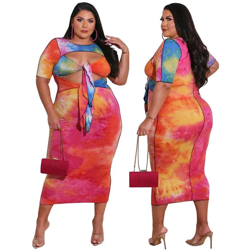 The Sunset Canvas Cutout Midi Dress