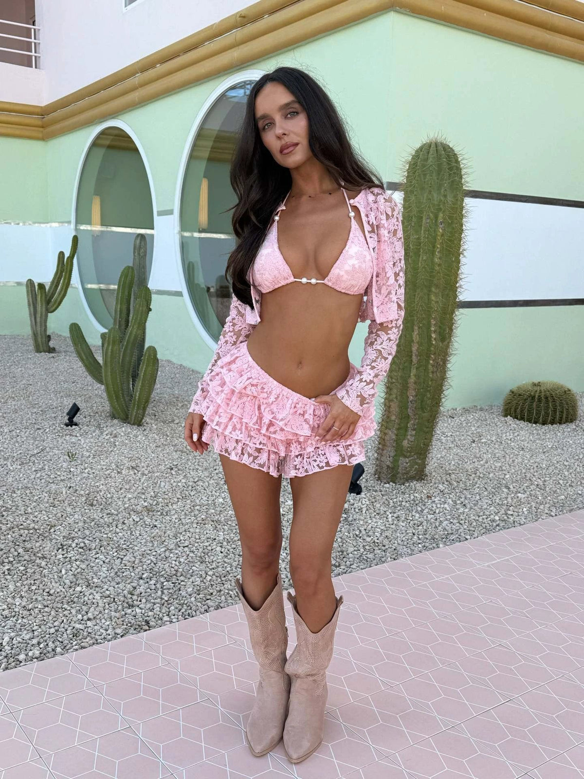 The Lace Daydream Three-Piece Skirt Set