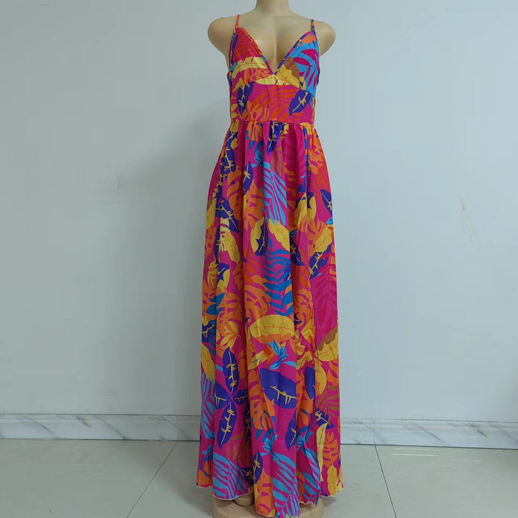The Bali Sunset Boho Off-Shoulder Maxi Dress