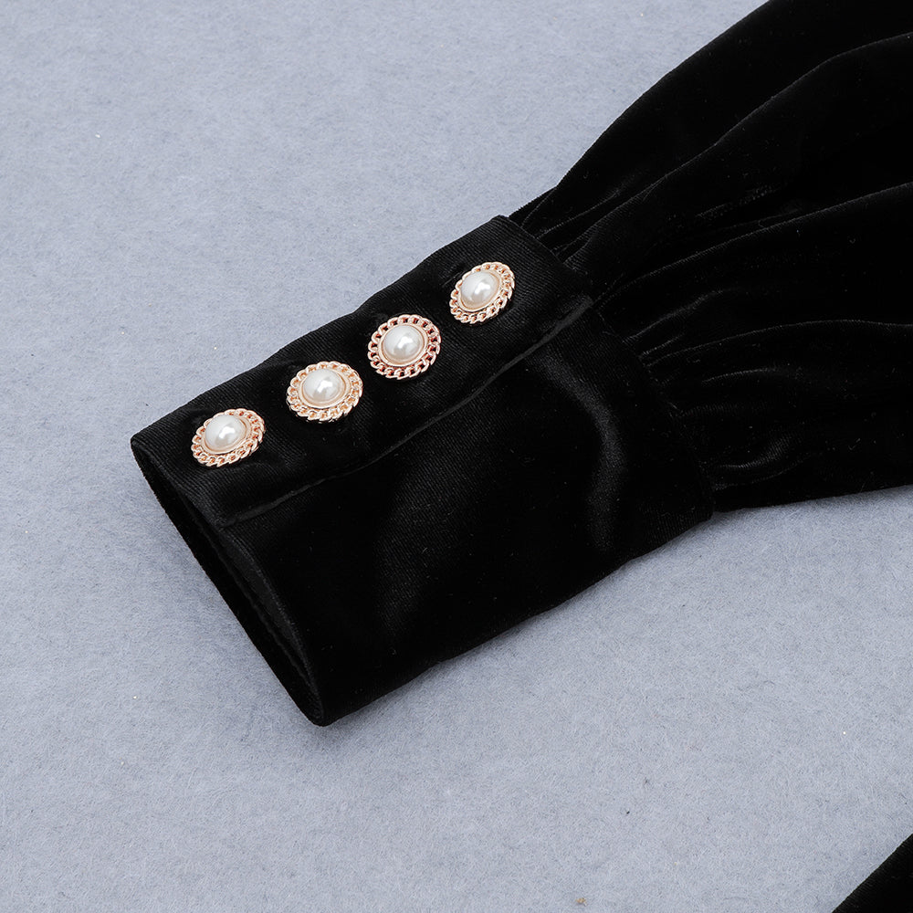 The Noir Authority Keyhole Mini Dress