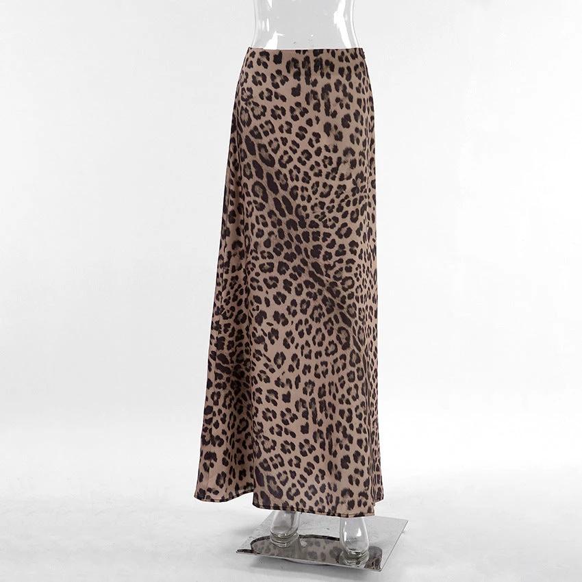 The Wild Elegance Leopard Mermaid Skirt