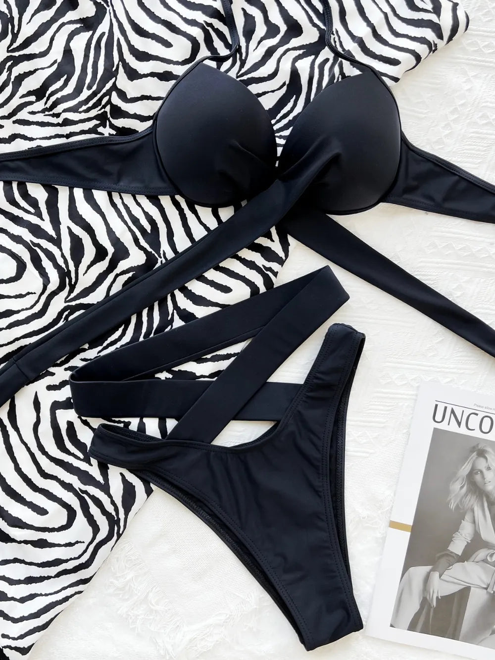 The Crossed Coast Halter Bikini Set