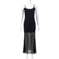 The Noir Illusion Mesh Maxi Dress