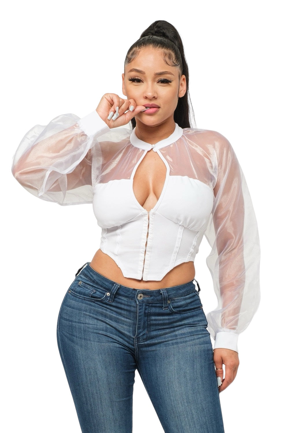 The Hook & Eyelet Keyhole Blouse