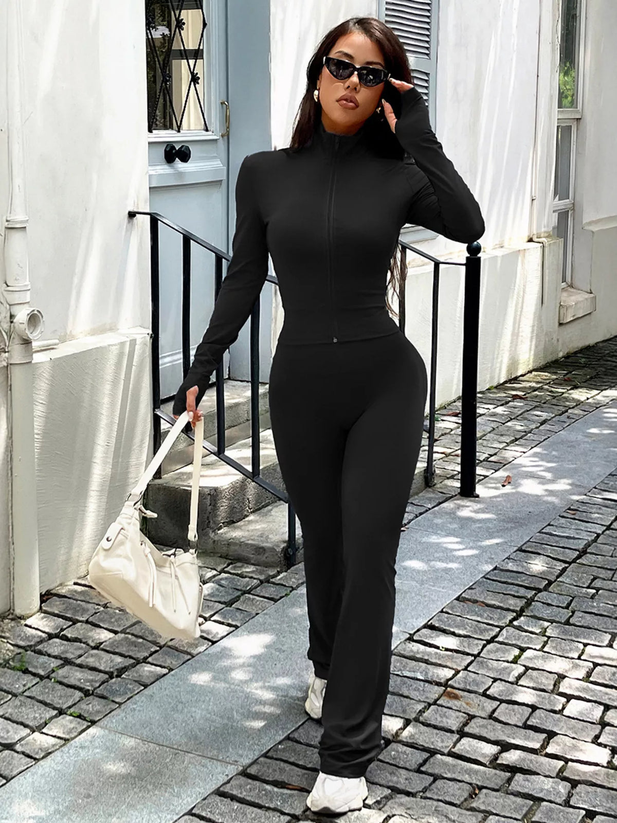 The Off-Duty Society Zip-Up Pants Set