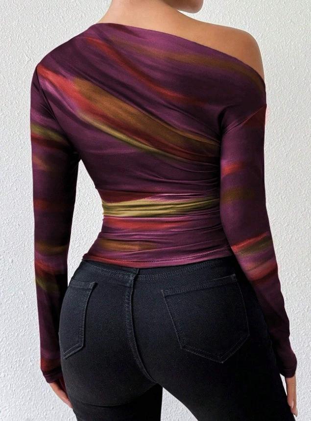 The Gallery Glow Asymmetric Ruched Top