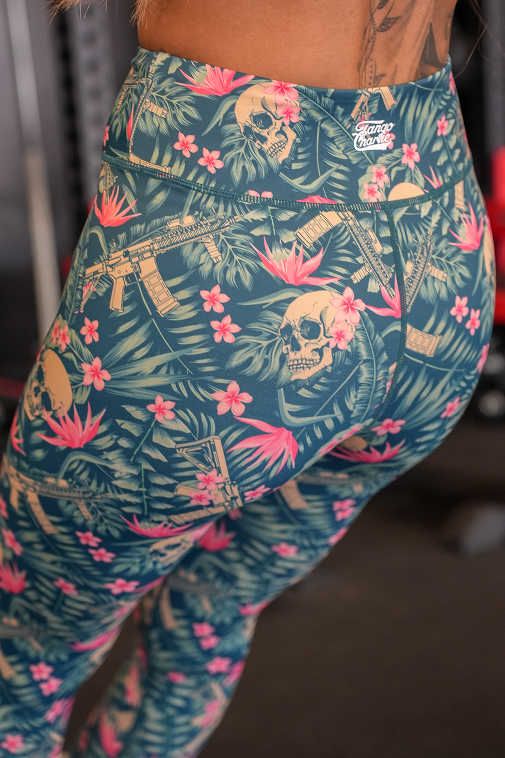 Aloha AR Tropical Skull High-Rise Leggings