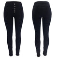 Button-Fly High Waist Skinny Jeans