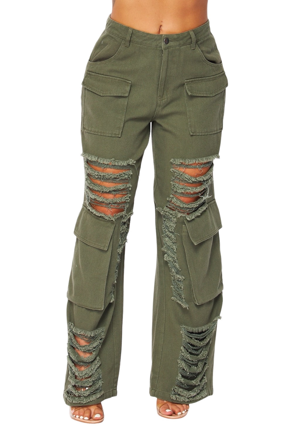 The Off-Duty Distressed Cargo Pants