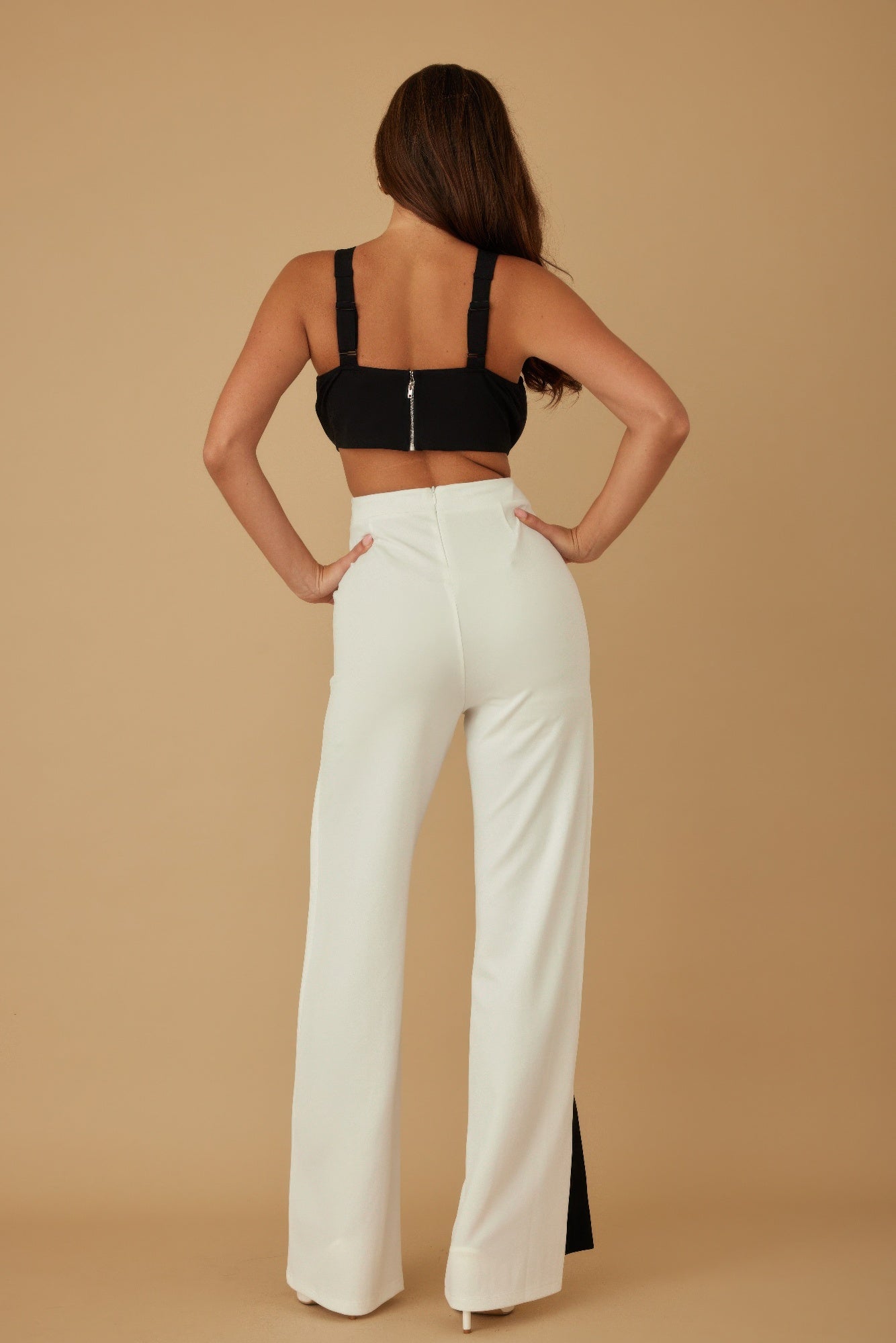 X Ribbon Open Jumpsuit