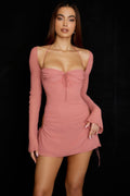 The Peek Hole Halter Mini Dress