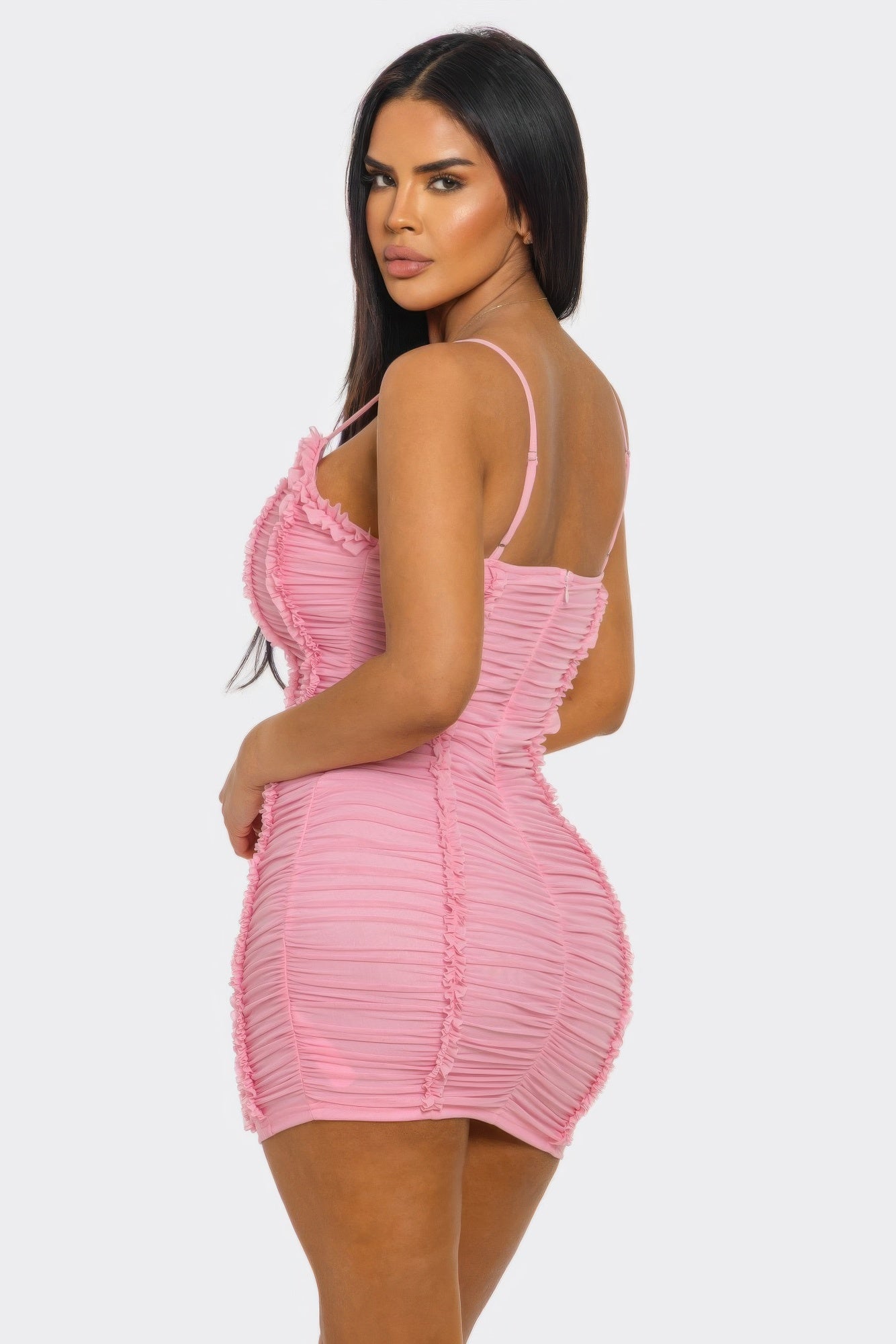 Candy Crush Ruched Mini Dress