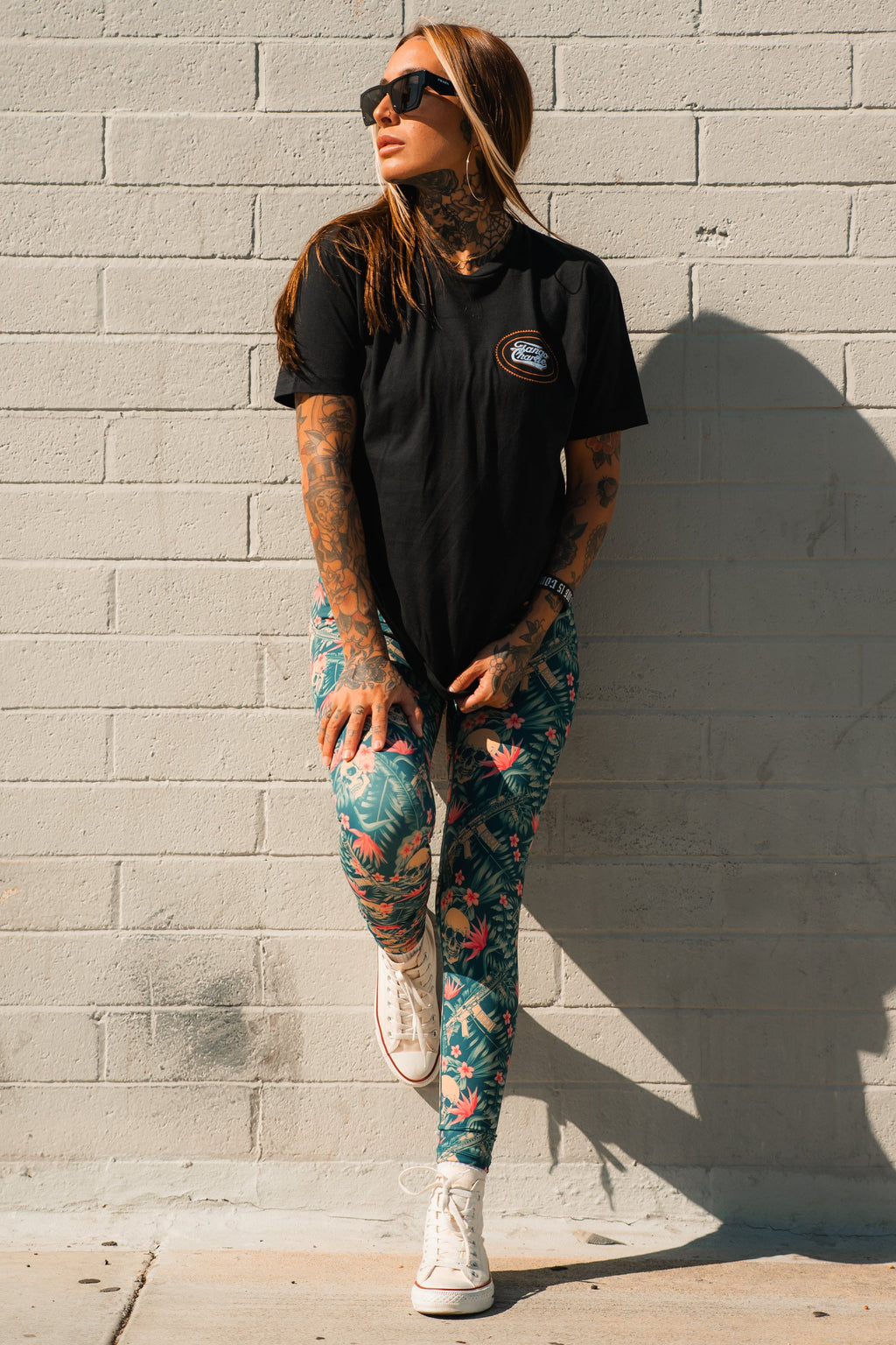 Aloha AR Tropical Skull High-Rise Leggings