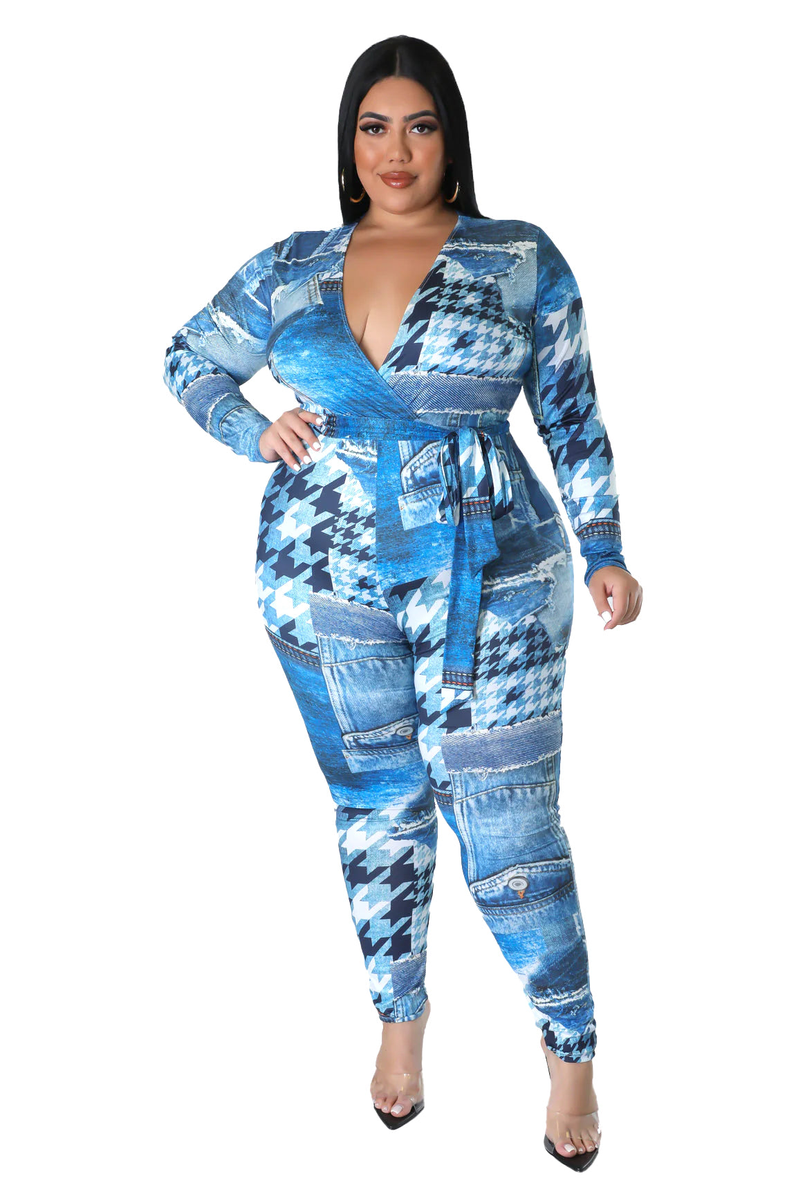 The Denim Mirage Patchwork Jumpsuit