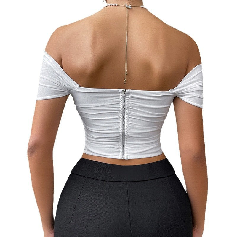 The Sweetheart Social Ruched Corset Top