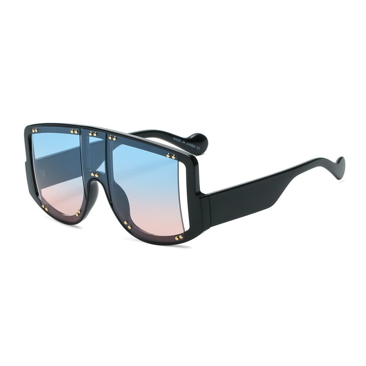 The Jet Set Studded Shield Sunglasses