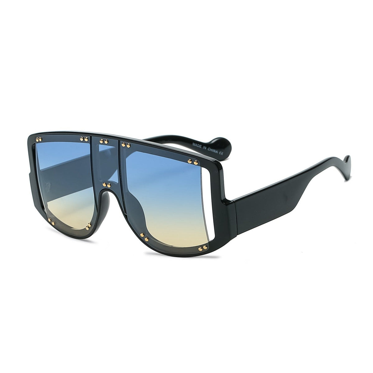 The Jet Set Studded Shield Sunglasses