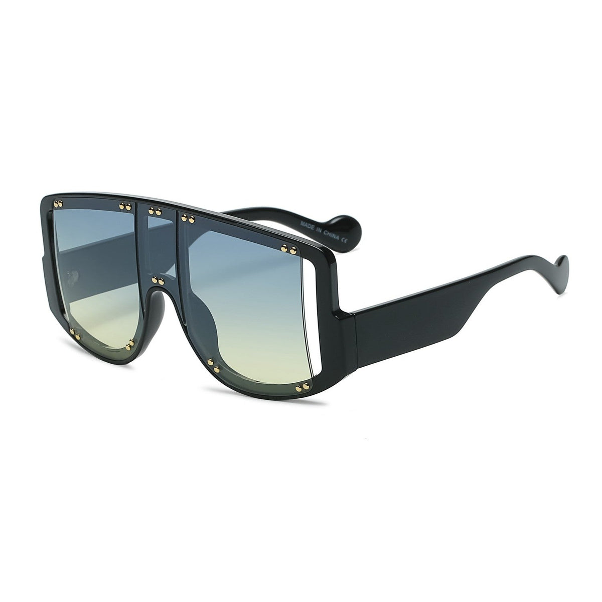 The Jet Set Studded Shield Sunglasses