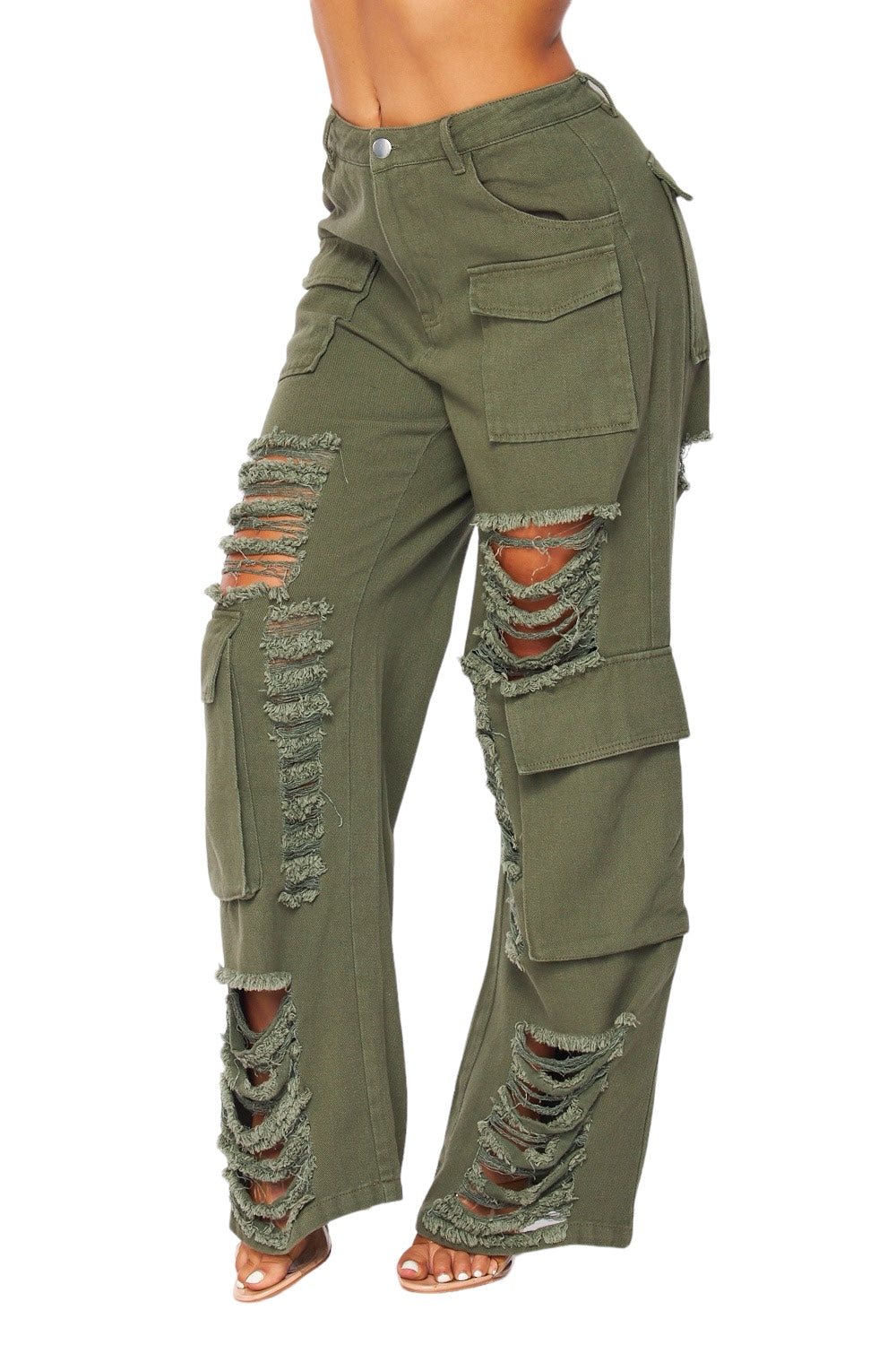 The Off-Duty Distressed Cargo Pants