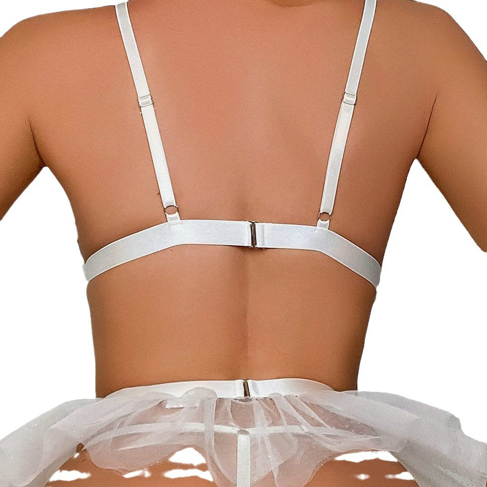 The Ivory Reverie Lace Bra & Skirt Lingerie Set