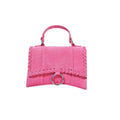 H-Gigi Mini Top Handle Bag | Whipstitch Flap & O-Ring Closure | Pink